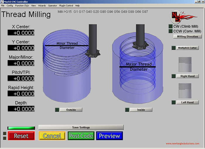 Thread Milling Mach3 Add-ons