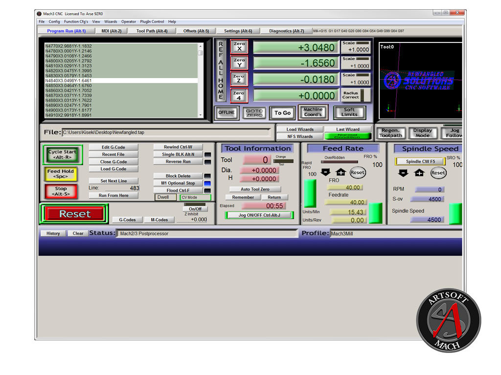 Mach3 Cnc Control Software Tutorial 1 The Interface – Freeware Base